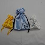 Satin Type Drawstring Jewelry Bag , Thick Satin Cotton Womens Drawstring Bag