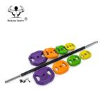 Rubber 20kg Weight Lifting Bar Electroplate Color Beautiful Appearance