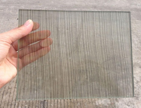 Fashion Design / Decorative Laminated Wired Glass in Patterned / Ground-Polished