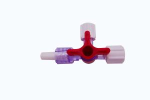 Quality 3 Way Tube Red Check Valve Connector Stopcock With Luer Lock wholesale
