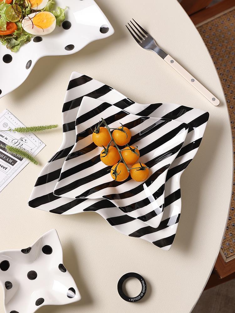 Luxury Nordic Style Ceramic Plates , Bohemian Plate Set For Restaurant