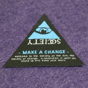 Quality Customized Woven Apparel Labels Straight Cut Satin Damask , Testex wholesale