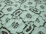 Mint Green Guipure Cotton Nylon Lace Fabric / Upholstery Fabric SYD-0010