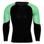 Anti UV Custom Rash Guard Black Color Unisex Full Dye Sublimation Soft