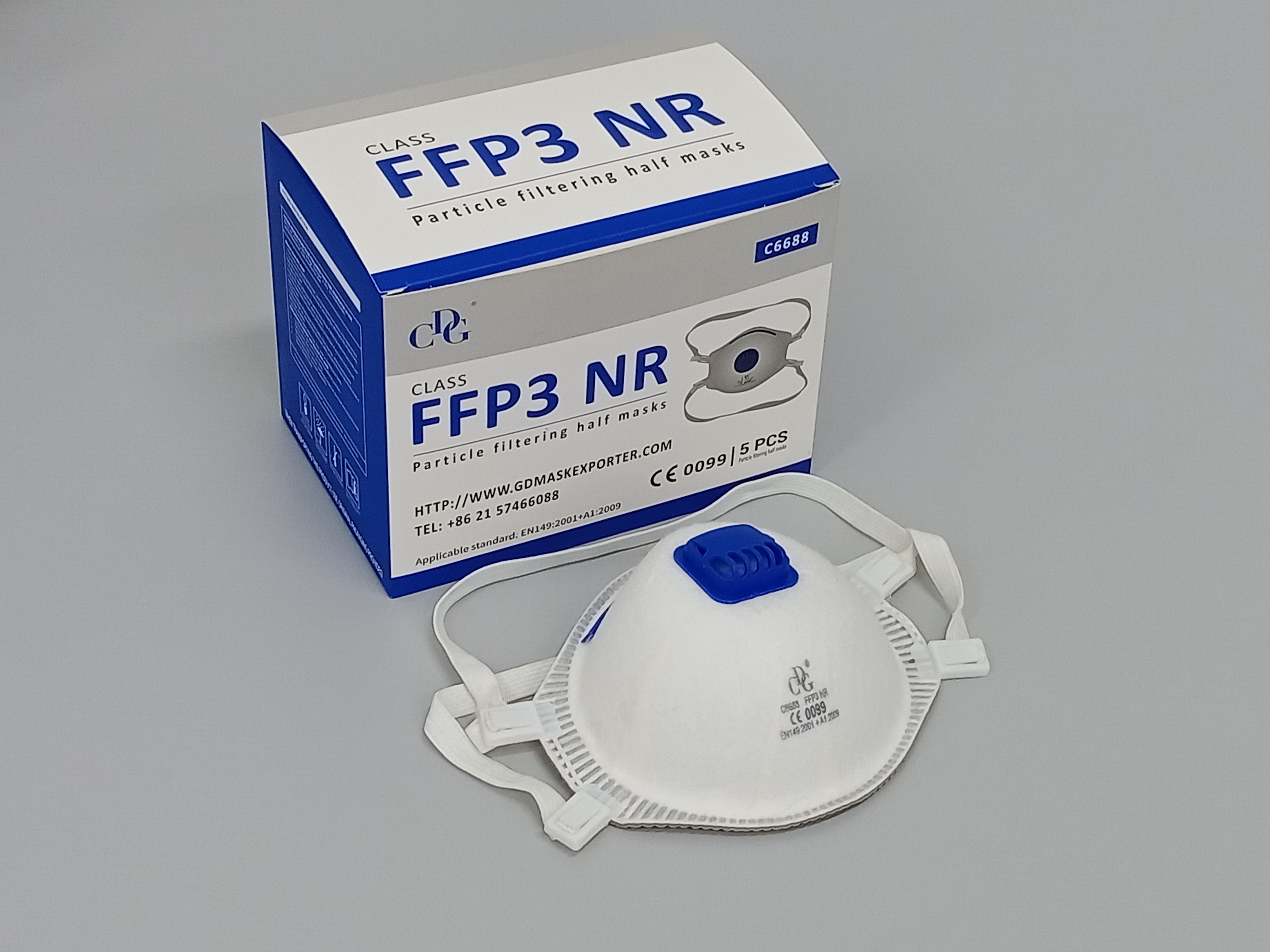 Meltblown 4 Ply EN149 Earloop FFP3 Disposable Mask