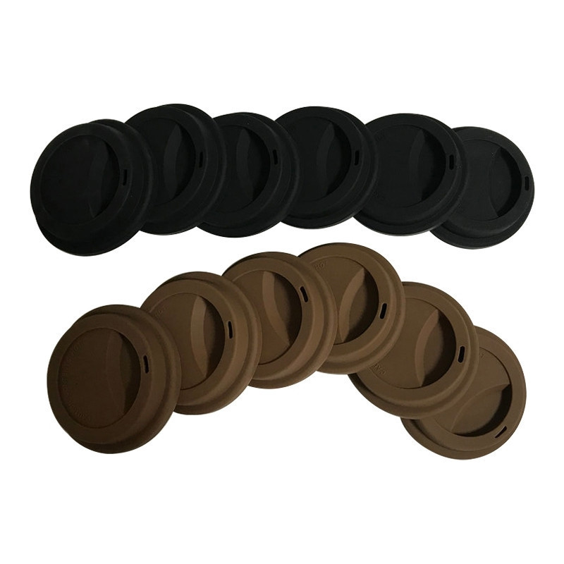 Silicone Drinking Lid Spill-Proof Cup Lids Reusable Coffee Mug Lids Coffee Cup Cover Silicone Hot Cup Lids Travel Lids