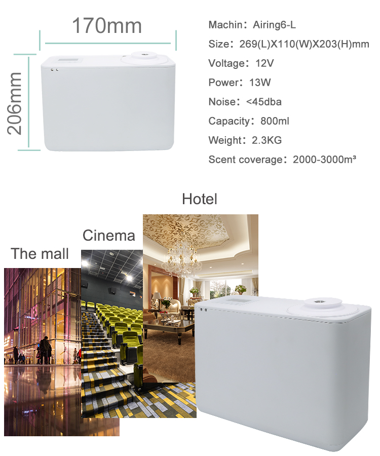 800ml Wifi Controlled Aroma Diffuser HVAC Aromatherapy Diffuser OEM ODM