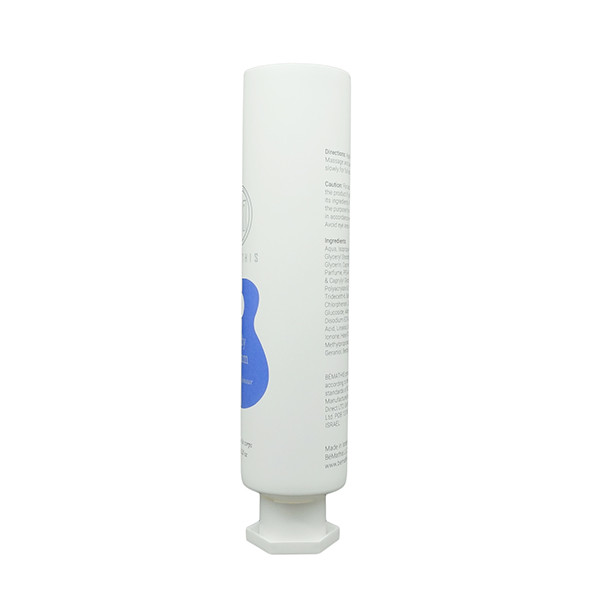 Body Cream Packaging Hdpe Empty Cosmetic Tubes With Hexagonal Cap