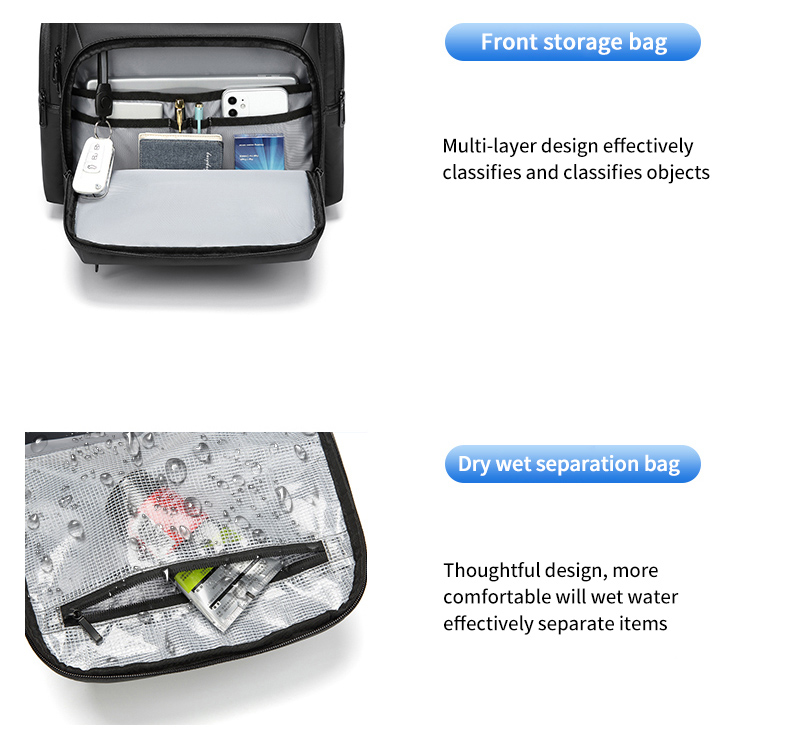 High grade gift custom logo men's outdoor waterproof laptop bag business Backpack