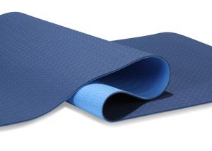 Quality Gymnastics Lightweight Yoga Mat , Dark Blue Yoga Mat Skid Resistance wholesale