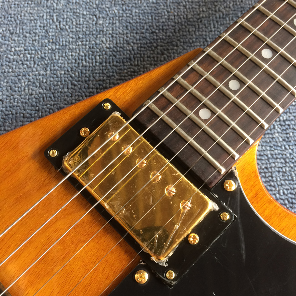 Custom V style electric guitar,Rosewood Fingerboard ,Dots inlays,Chrome hardware