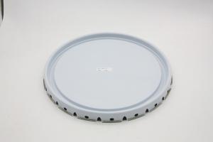 Quality Round Shaped Pail Cover Clear Gold White Color Straight Curling Edges Design wholesale