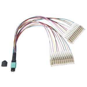 Quality 24 Core MPO Breakout Cable UPC Polish 0.9mm Optical Breakout Cable wholesale