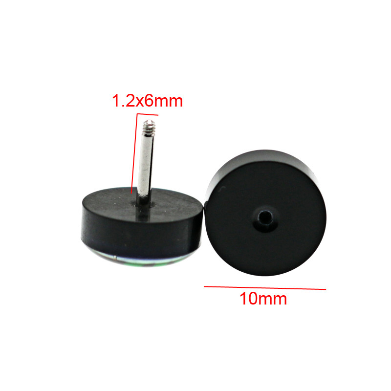 New Earings Fashion Jewelry Women's Ear Stud Barbell Piercing Punk Men Earrings Black