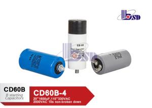 Quality CD60B-4 Plastic Case Start Capacitor Bolt In The Bottom ISO9001-2008 Approved wholesale