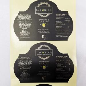 Quality Die Cut BOPP Food Adhesive Labels Rectangular Removable Foil Stamping Labels wholesale