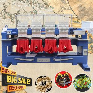 Quality HOLiAUMA 4 heads embroidery machine china best selling 15 needle 1200 spm cap t-shirt flat embroidery machine for sale wholesale