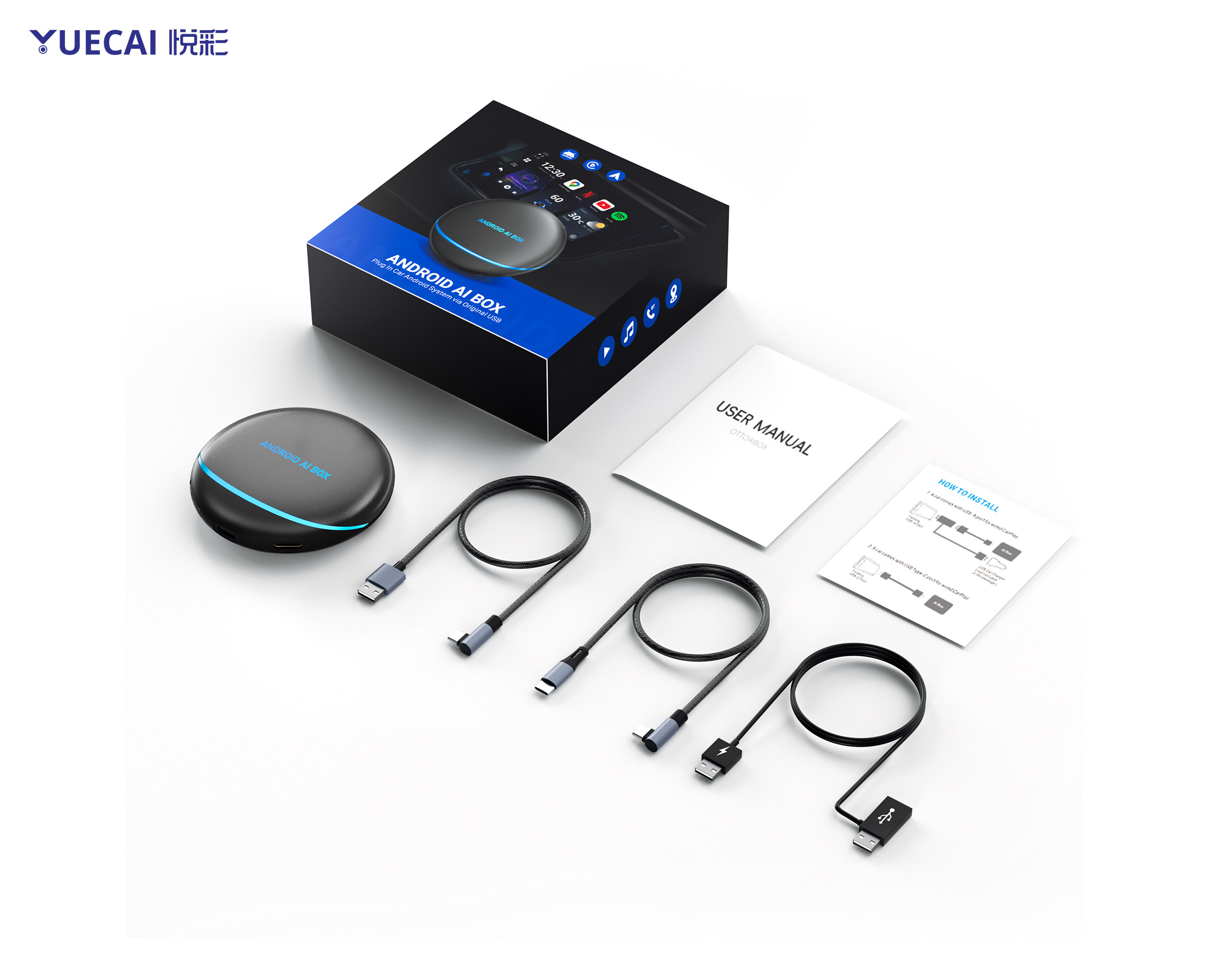 4G LTE TDD Auto Smart Box Wireless CarPlay AI BOX Android 12 With HDMI Output