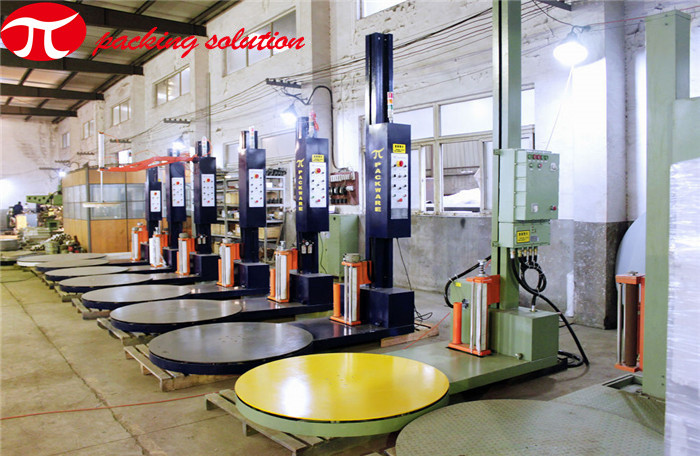 Automatic Stretch Wrapping Machine Anti Explosion Pallet Packing Machine With Ramp