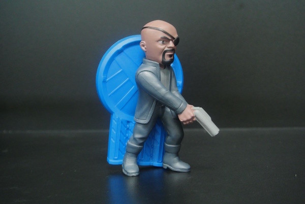 Cartoon Little Collectible Toys Nick Fury Toy Marvel Character 7 CM Height