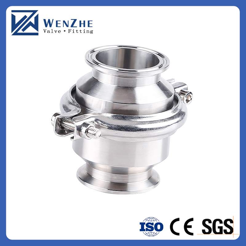 Ra0.8 Surface Custom Sanitary Stainless Steel 304 316L Tri Clamp Non Return Check Valve for Water Media