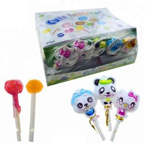 Quality Cute Cartoon Shape Fruity Lolly Whistle Stick Assorted Flavor Halal Product wholesale