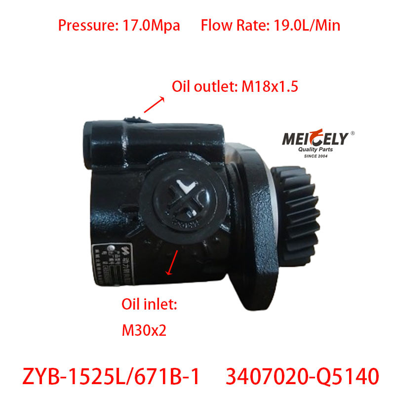 Steering Pump ZYB-1525L/671B-1 Xichai FAW Qingdao 3407020-Q5140