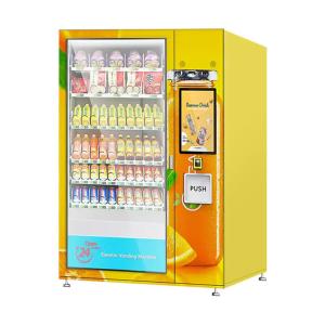 Quality Smart Touch Screen Beverages And Snacks Vending Machine For Subway wholesale