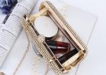Women Glitter Mesh Rhinestone Bridal Evening Bag With Shoulder Chain