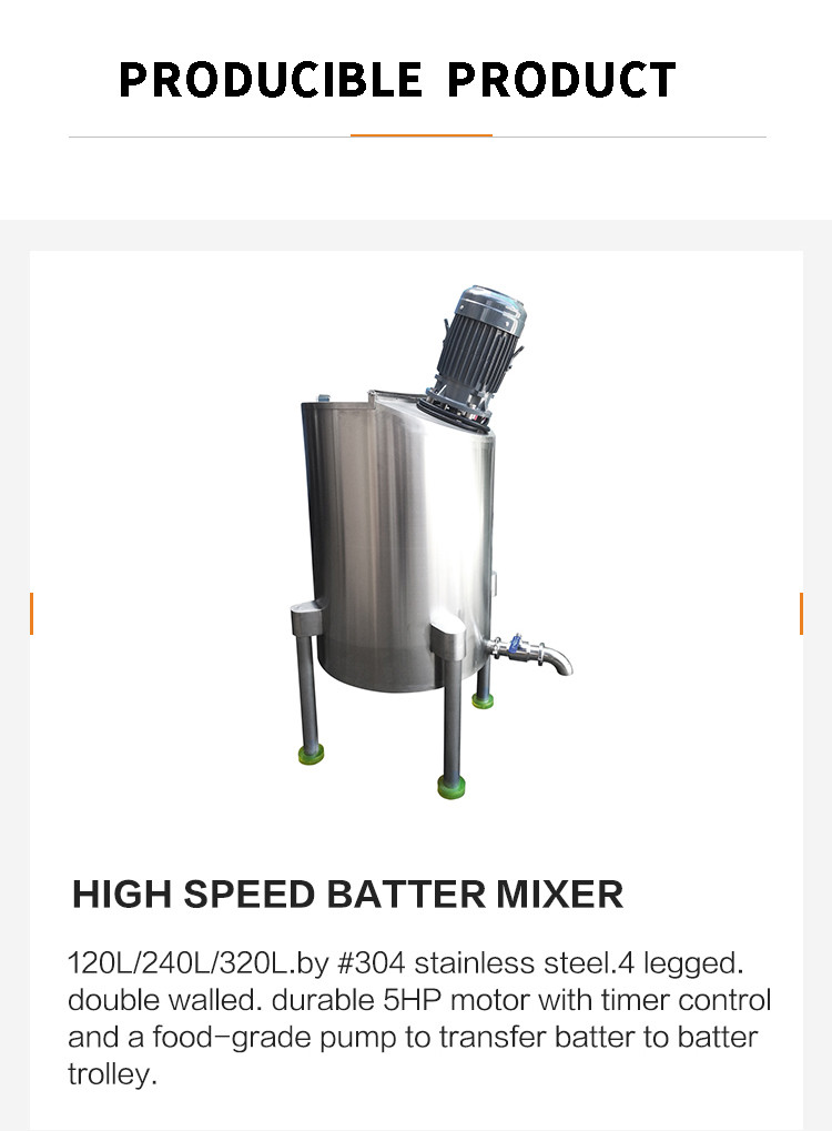 240L SS Commercial Batter Mixing Machine 4 Legged Easy To Clean