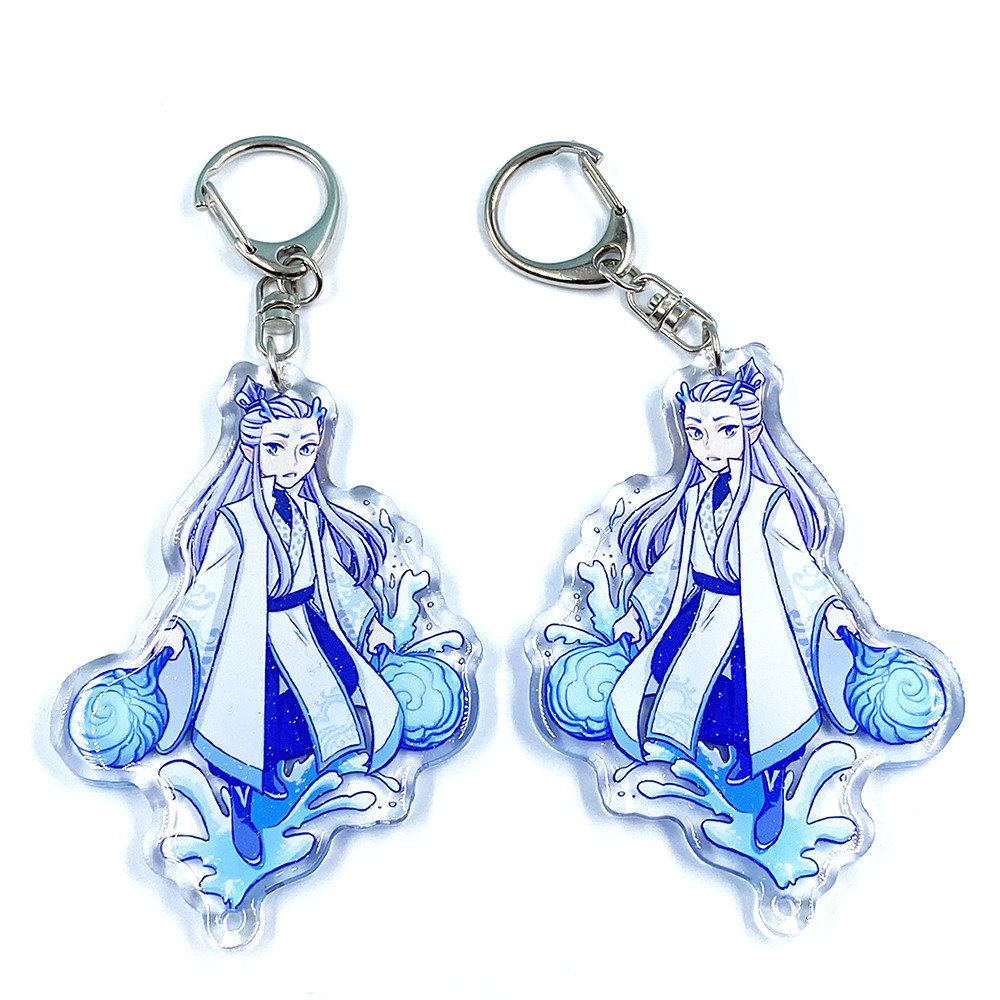 Cute Clear Transparent Epoxy Custom Acrylic Glitter Keychain Keychains