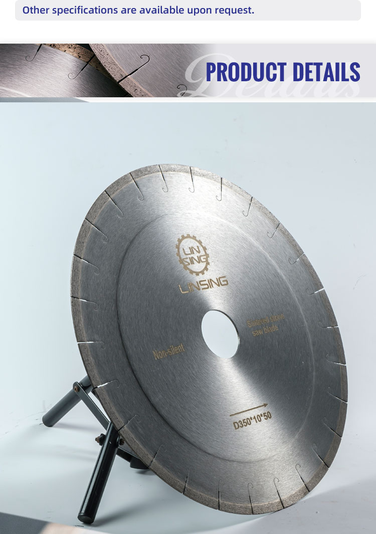 1200mm Marble Diamond Horizontal Saw Blade Blade Length 10in Segment Height 7/10/12mm
