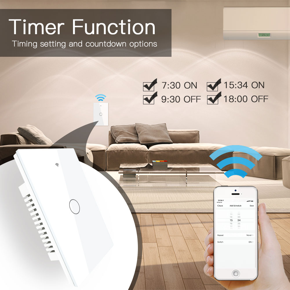 wifi zigbee US/EU 1/2/3/4 gang Hotel Room Home tuya remote touch control wall switch light switches