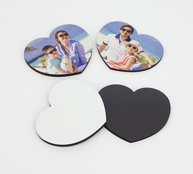 Wholesale Heart Shape 60x54mm Sublimation Blank Fridge Magnet for Household Appliances Decorating Accessories