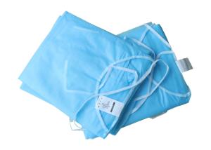 China EO Sterilization Apron Style Exam Disposable Dressing Gowns on sale