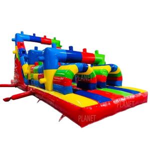 China Commercial Kids Adults PVC Inflatable Obstacle Course For Rental on sale