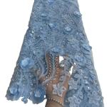 3D flowers lace embroidery Beaded lace fabric African Lace Fabric bridal wedding