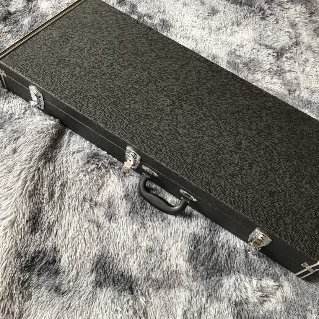 Custom 325 Electric Guitar with 3 Pickups in Black with Rectangle Hardcase Any Shape Guitar Body Can Be Customized
