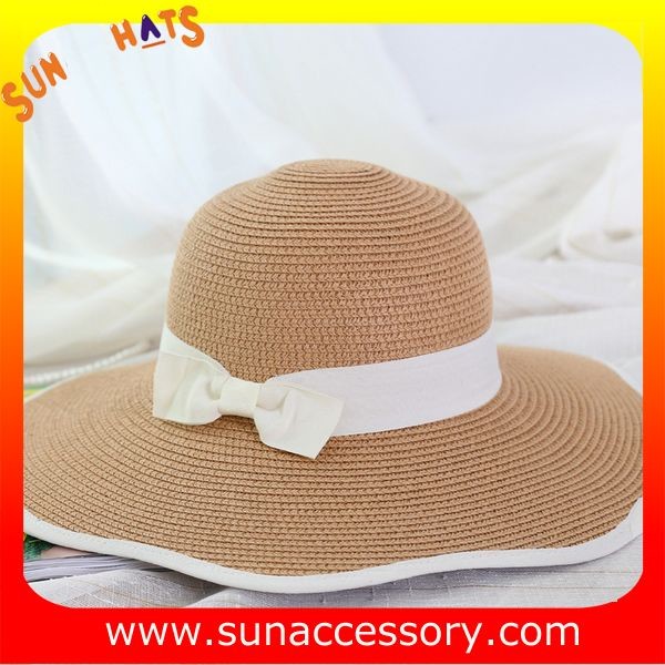 AK16842 Wide brim sunny beach paper straw hats in stock , promotion cheap hats .