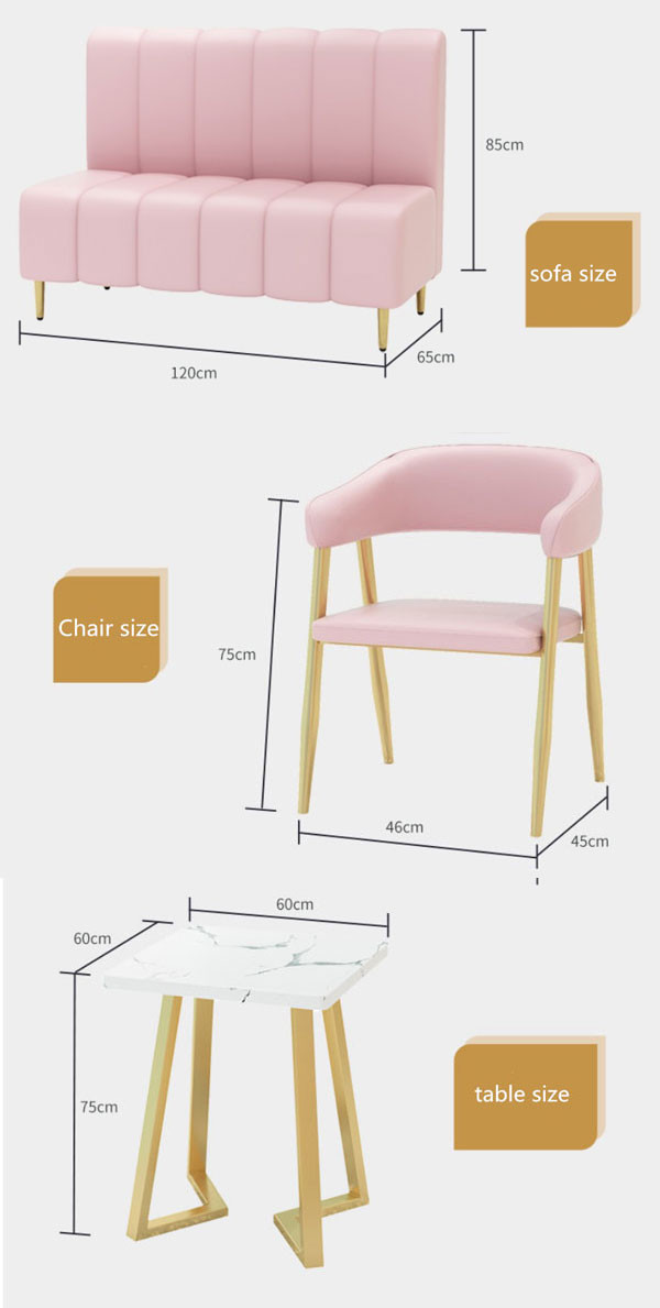 Cafe Banquette Commercial Booth Seating For Home Bar Pink Leather 120x65x85cm