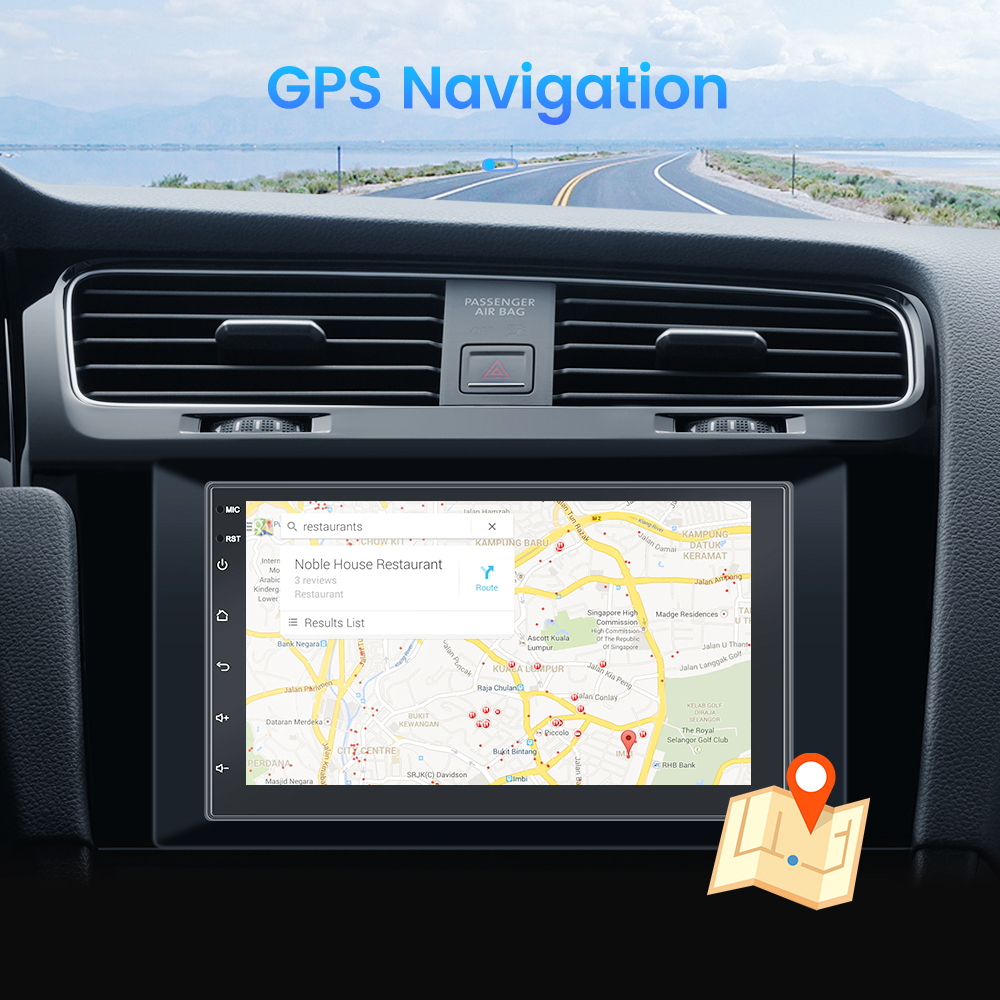 Universal Placement 7 Inch Touch Screen Car DVD Player with BT Wifi and GPS Navigation