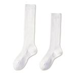Knitted woven soft over knee ribbed cotton student's socks