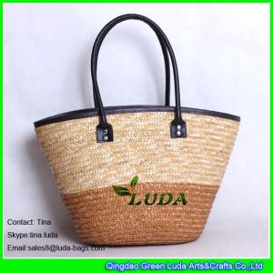 Quality LUDA designer leather handbags nice wheat straw oversized handbags wholesale