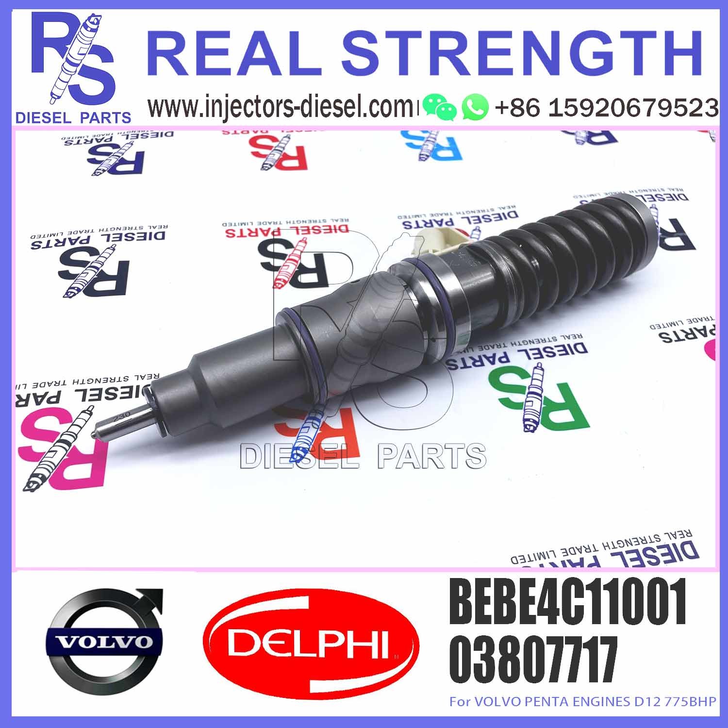 Diesel Engine Fuel Injector 3807717 Common Rail Fuel Injection Nozzle BEBE4C11001 For V-O-L-V PENTA ENGINES D12 775BHP