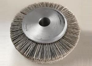 Quality Circular 180MM OD Rotary Wire Wheel Brush Aluminium Oxide Filament Material wholesale