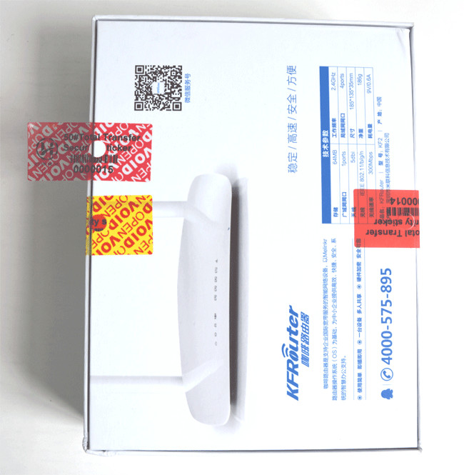 High Residue VOID Tamper Evident Seals / Custom Tamper Resistant Tape