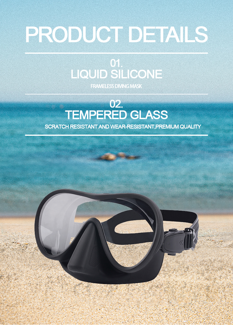 Slilicone Anti Fog Scuba Goggles Snorkel Diving Mask For Women