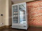 Supermarket Upright Double Door Drink Bottle Refrigerator Cooler Beverage