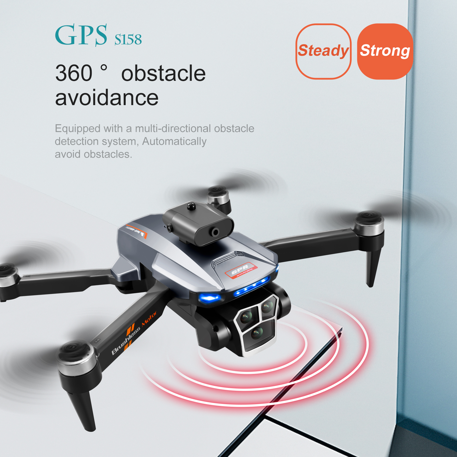Maximum Flight Time S158 Mini Drone Foldable Quadcopter RC Dron with Obstacle Avoidance and Optical Flow Positioning