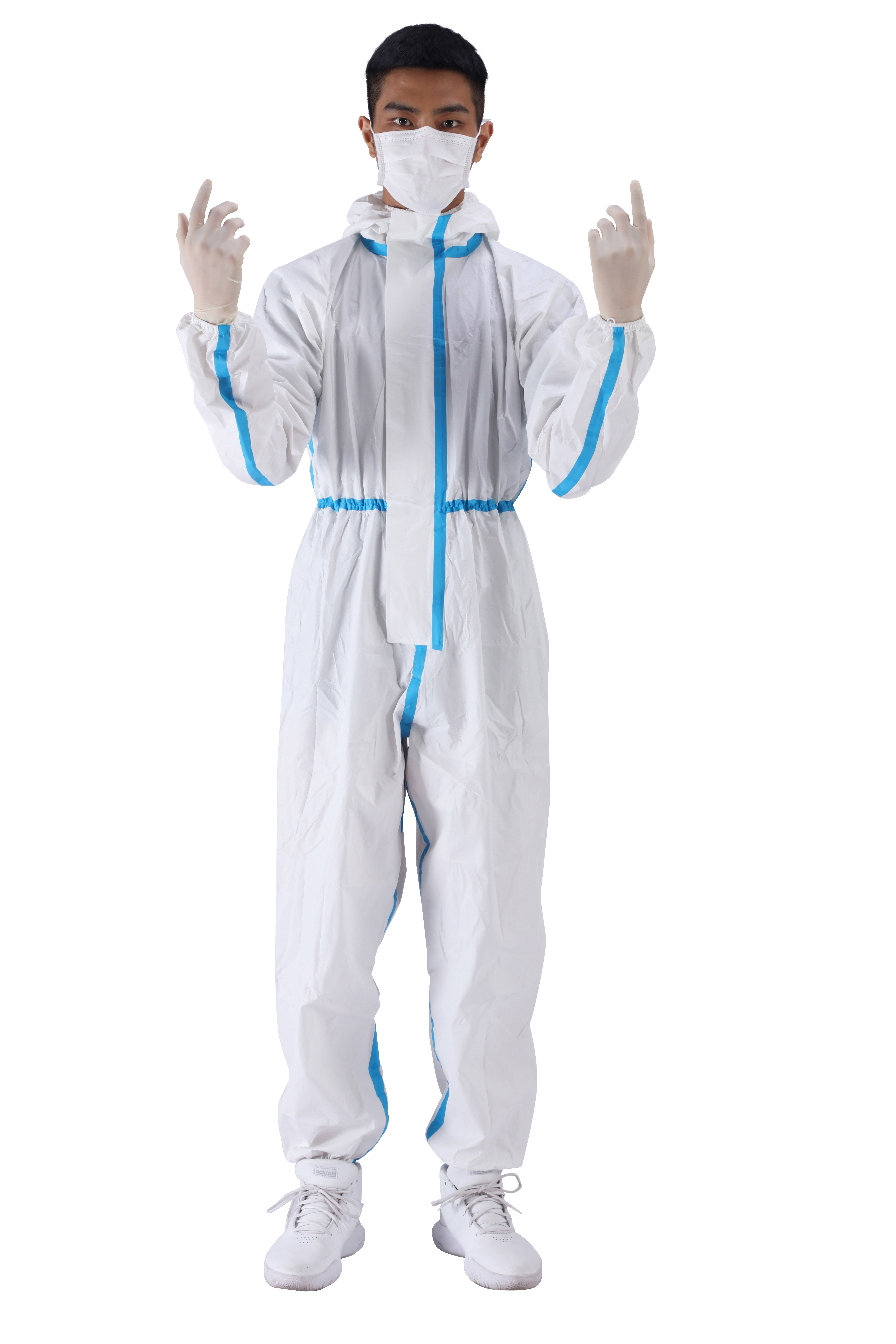 GB19082-2009 Virus Protective Clothing Coverall Jumpsuit Medical Consumable